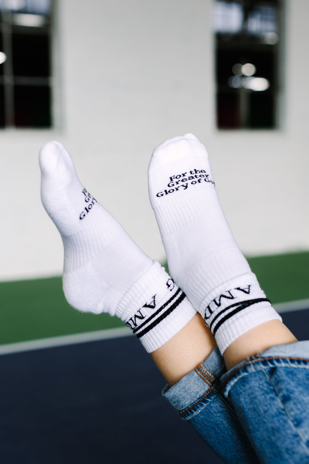 "AMDG" / Crew Socks