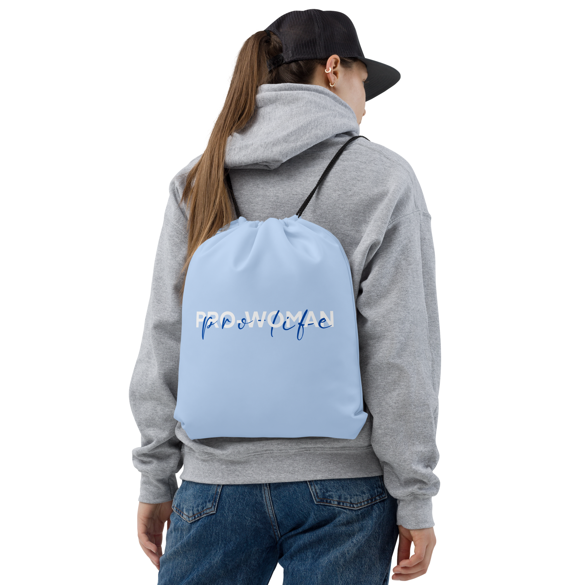 Bolsa con cordón Pro Mujer, Pro Vida