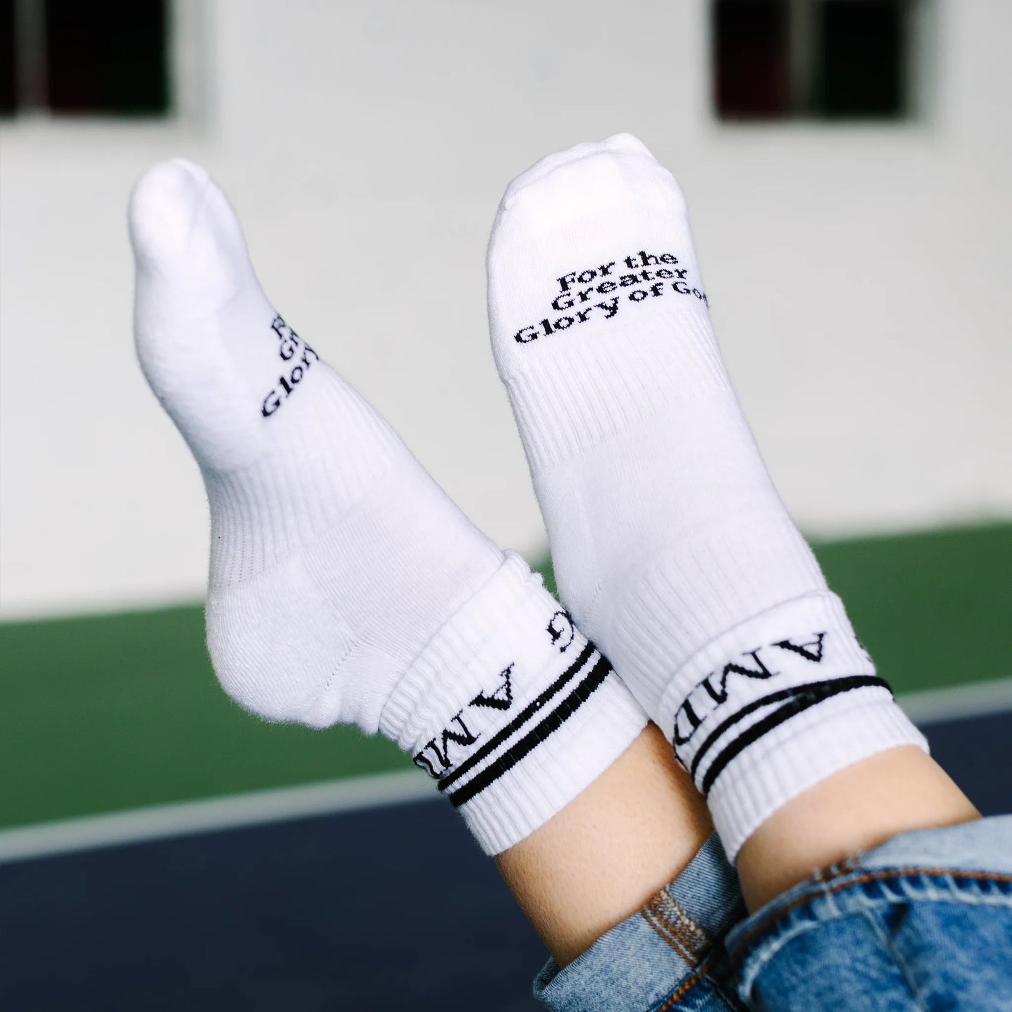 "AMDG" / Crew Socks