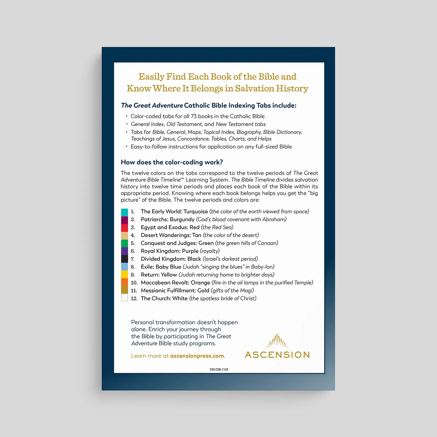 The Great Adventure Catholic Bible Indexing Tabs