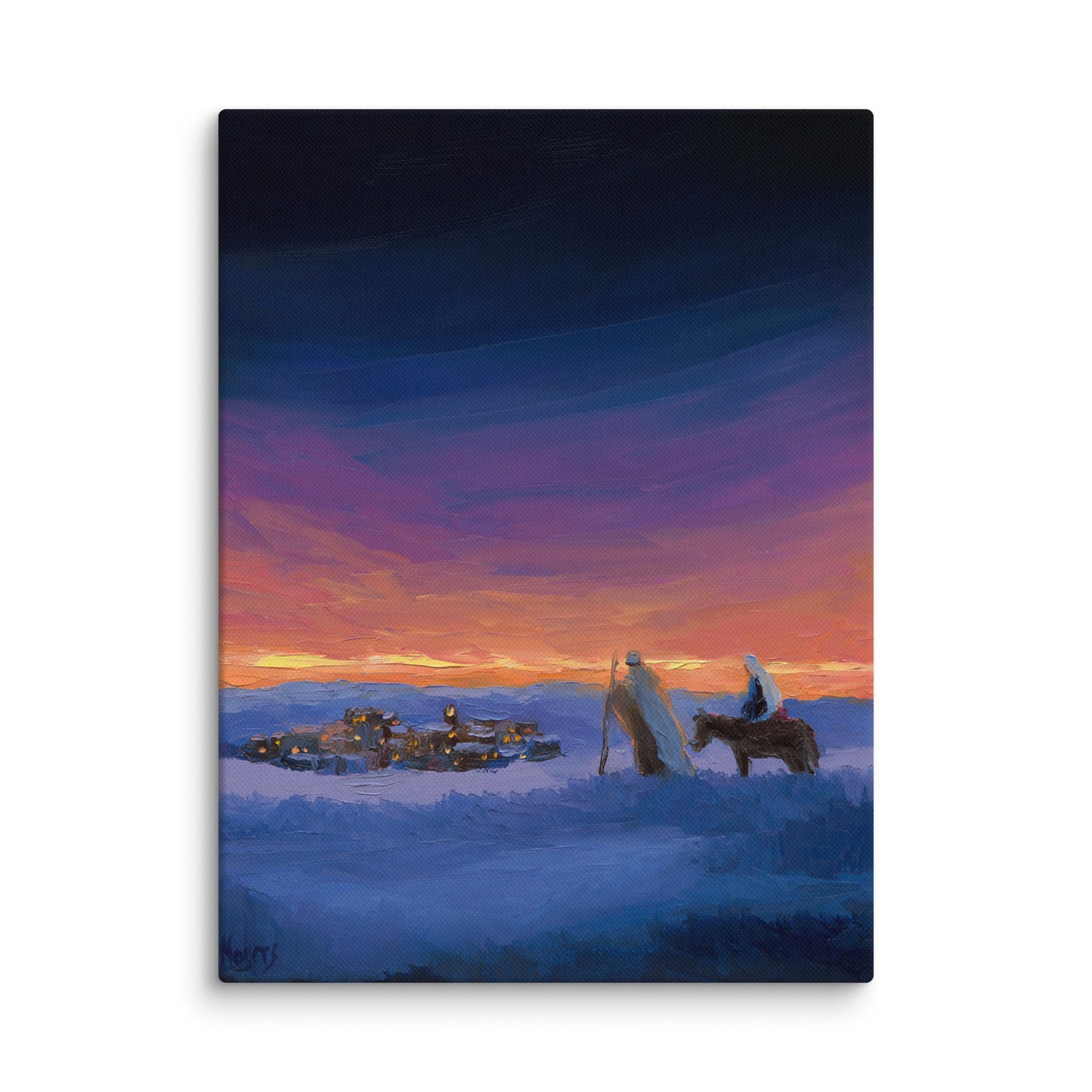 Rejoice! Fine Art Canvas Print: Approaching Bethlehem