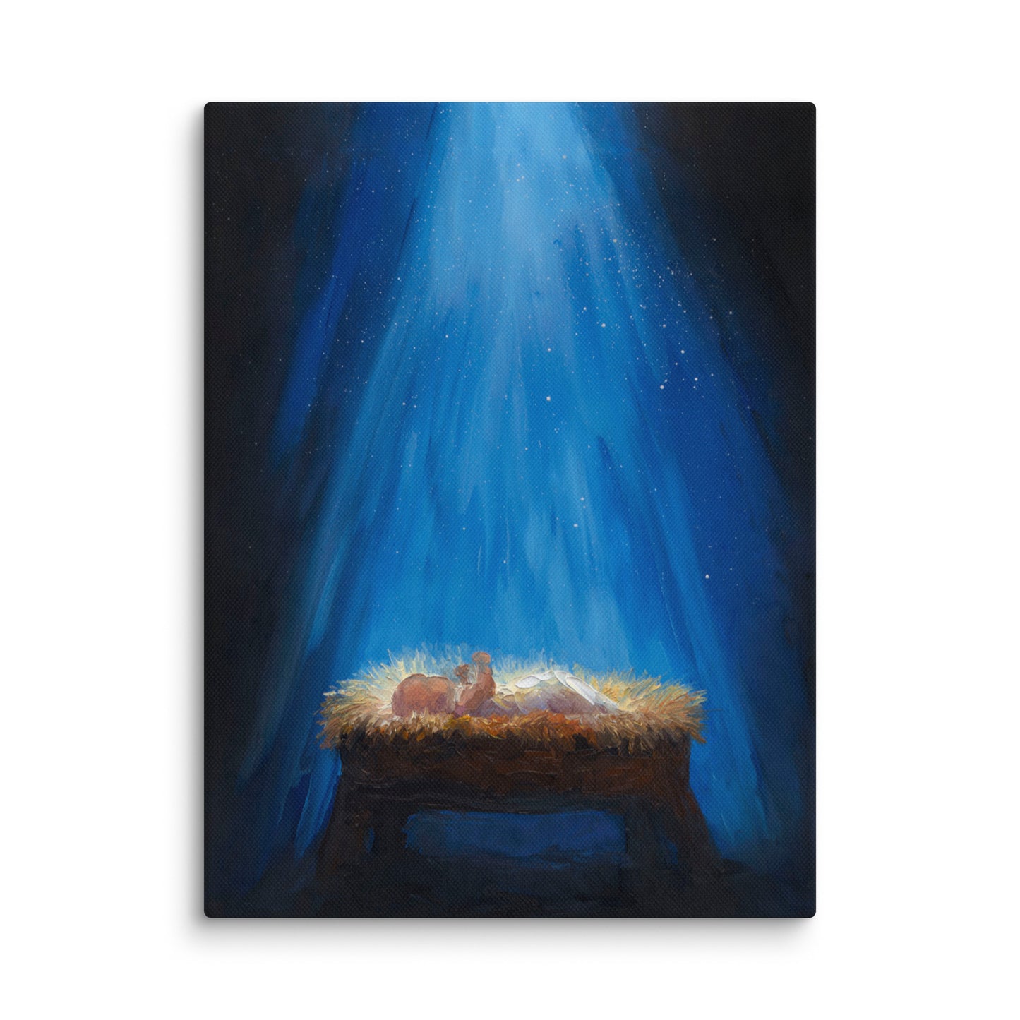 Rejoice! Fine Art Canvas Print: Away In A Manger