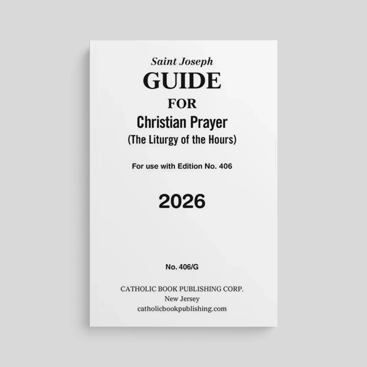 Saint Joseph Guide for Christian Prayer for 2026 on a gray background