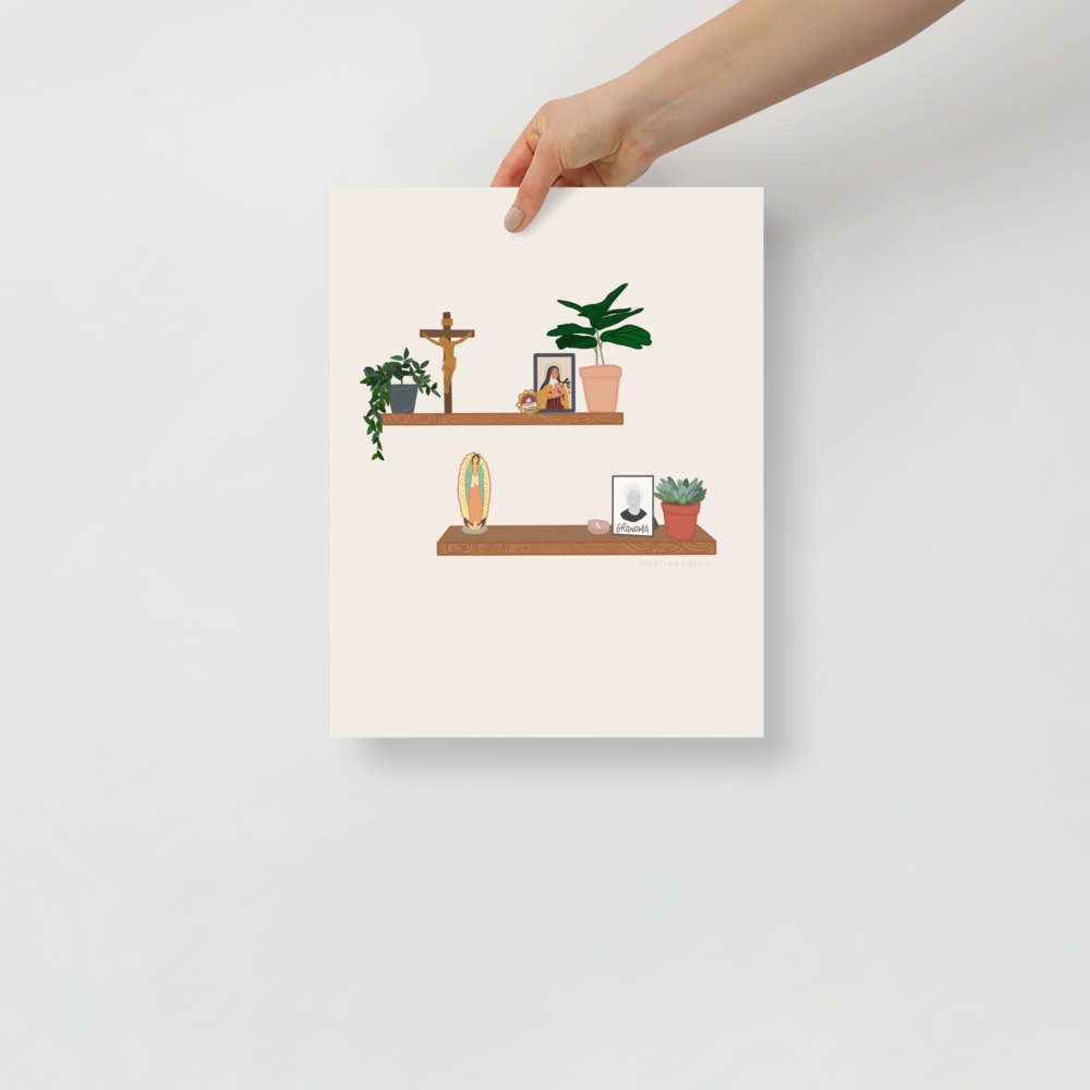 Lifestyle Bookshelf Art Prints: Zelie & Lou