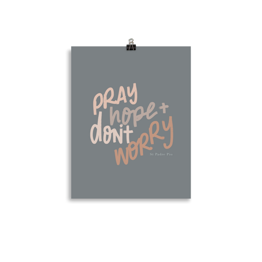 Pray, Hope and Don't Worry Art Prints: Zelie & Lou