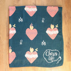Immaculate and Sacred Heart Swaddle Blanket | Bamboo & Cotton