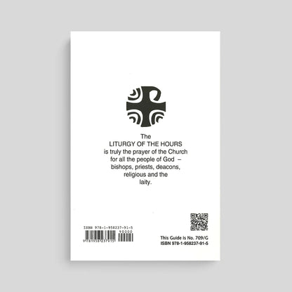 White book with black text and a cross symbol on a gray background