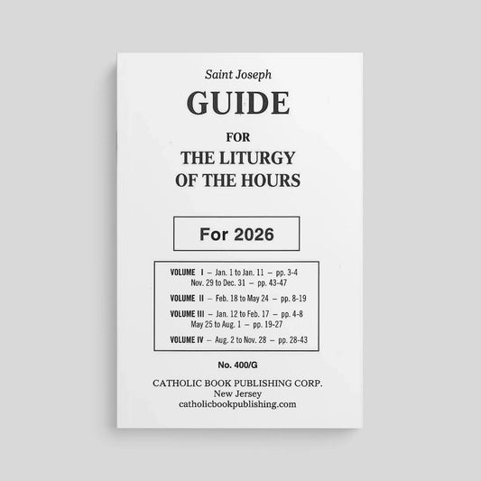Saint Joseph Guide for the Liturgy of the Hours for 2026 on a gray background