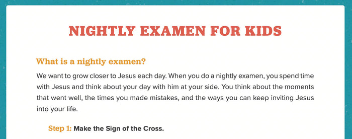 Nightly Examen For Kids