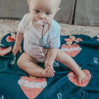 Immaculate and Sacred Heart Swaddle Blanket | Bamboo & Cotton