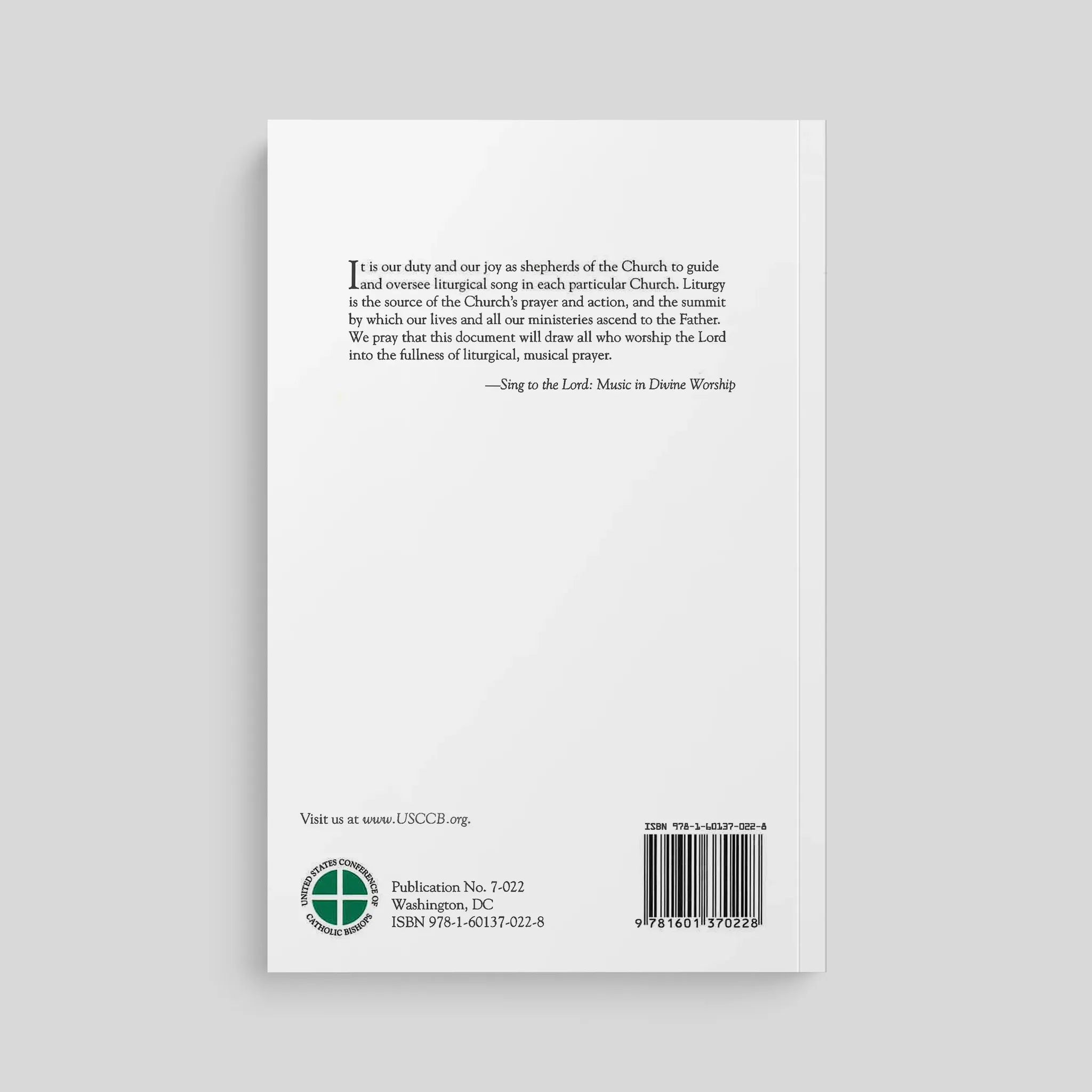 Sing to the Lord: Music in Divine Worship
