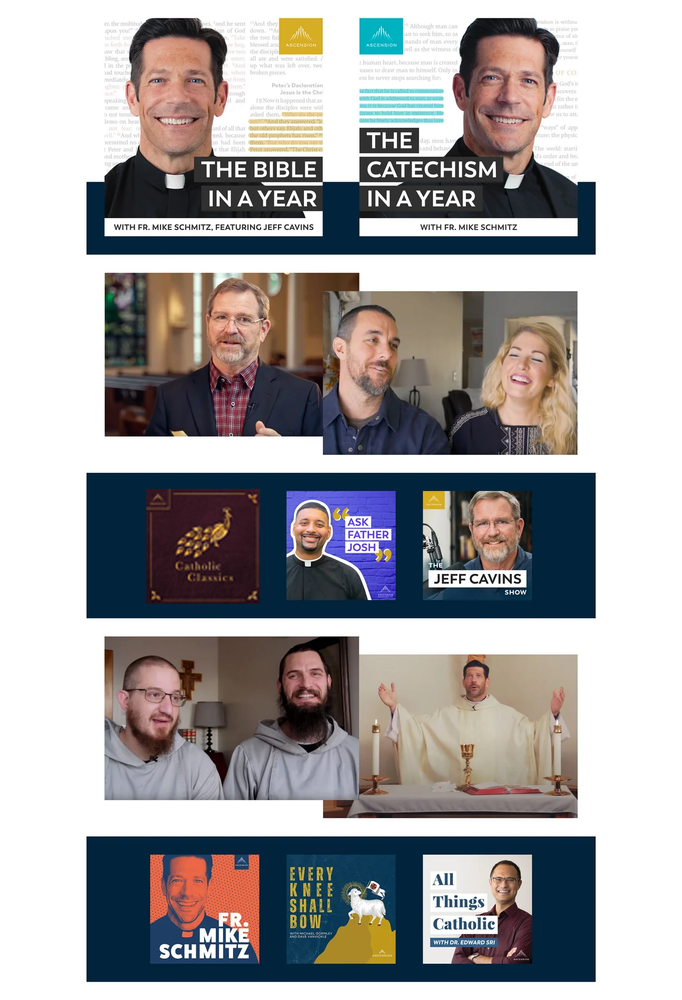 Support Ascension Free Media including The Bible in a Year and Catechism in a Year Podcasts