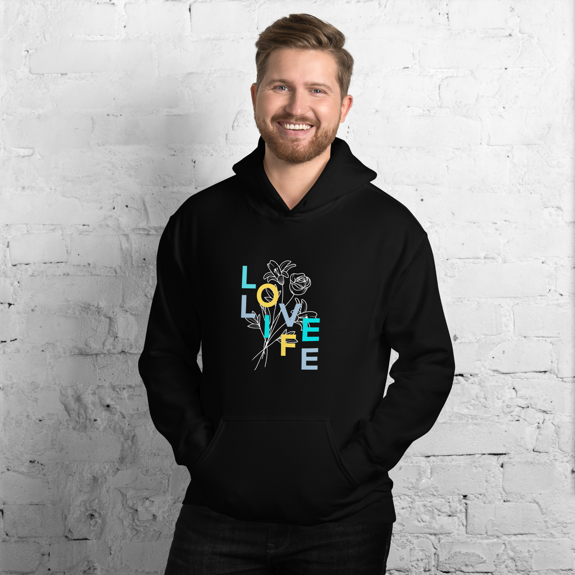 Sudadera con capucha unisex "Love Life"