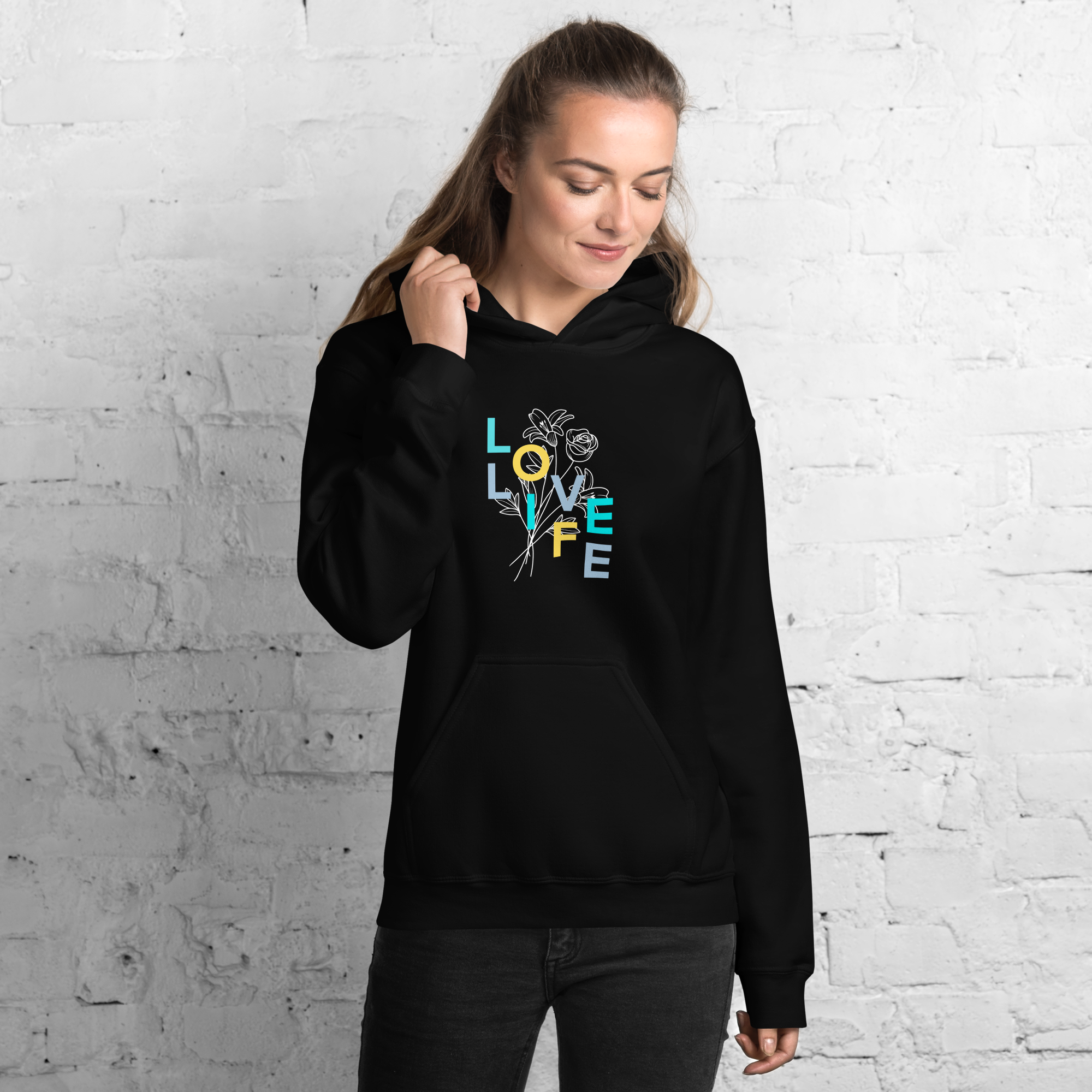 Sudadera con capucha unisex "Love Life"