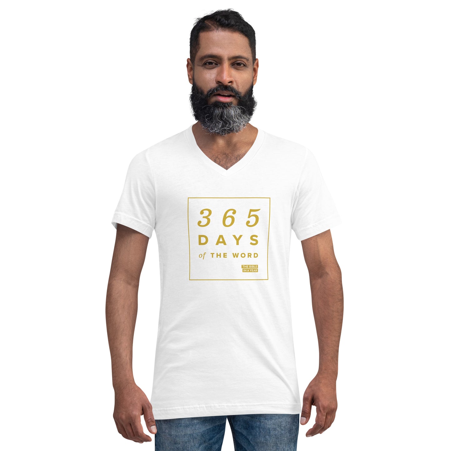 365 Days of the Word Bible in a Year Unisex V-Neck T-Shirt