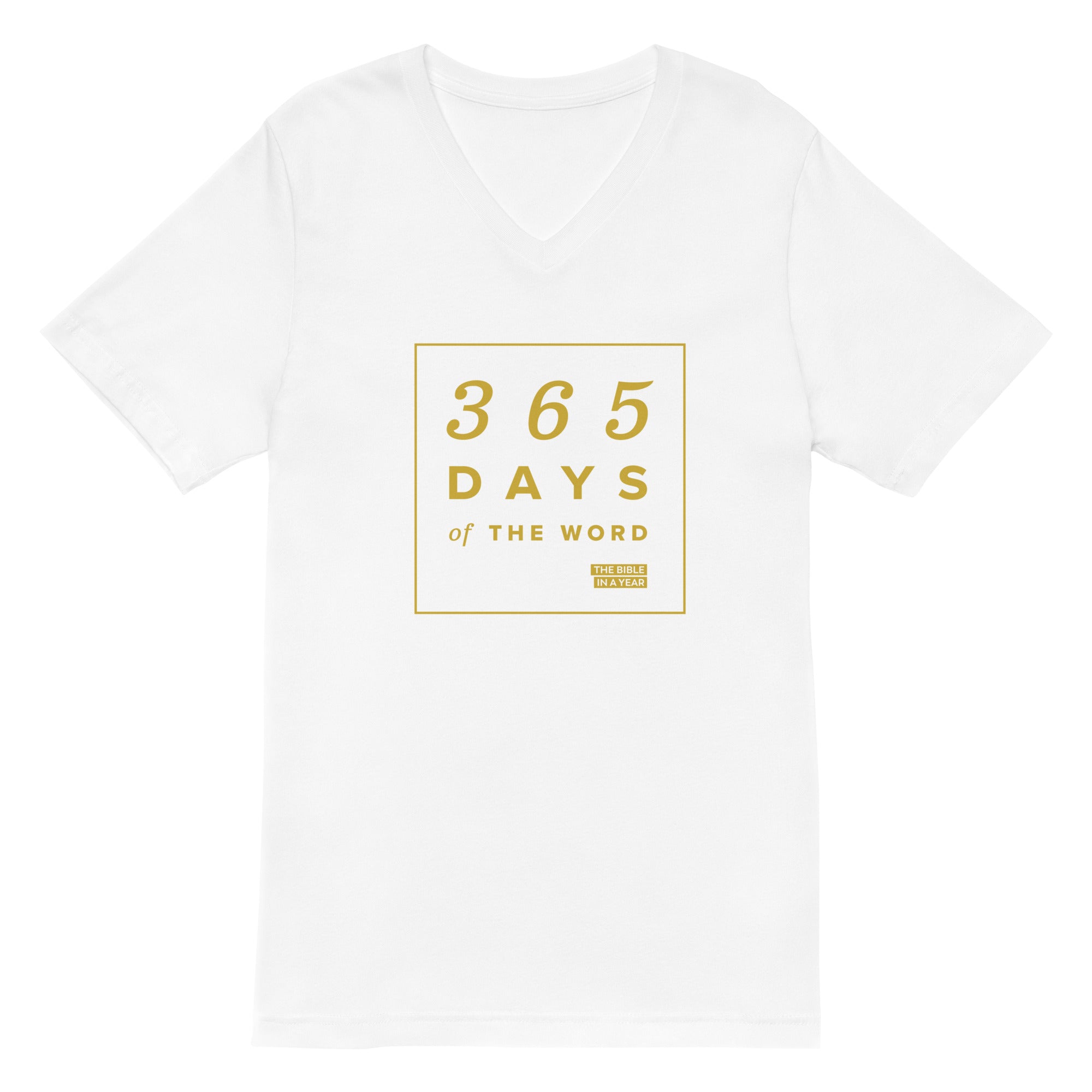 Camiseta con cuello en V "365 Días de la Palabra" / La Biblia en un Año