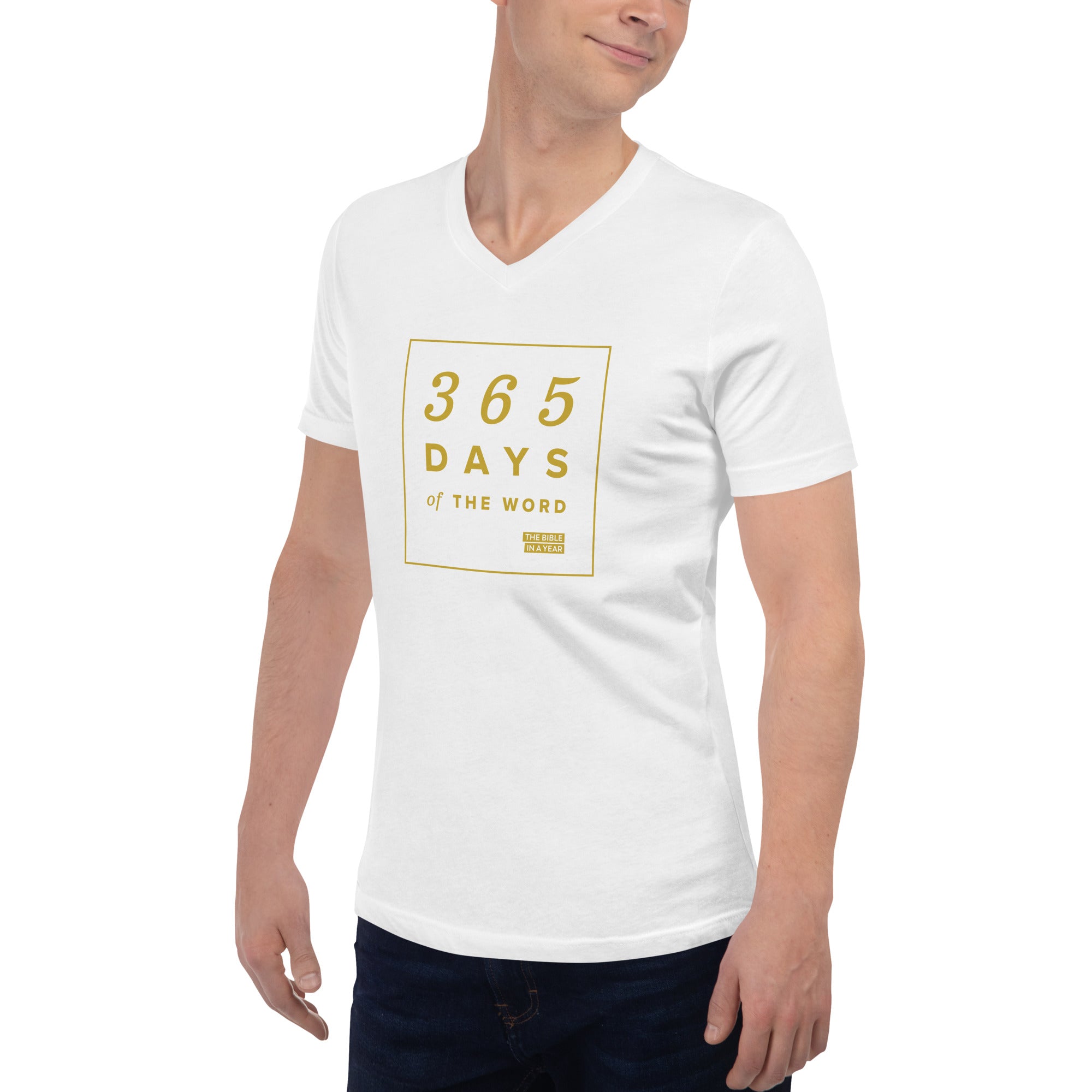 Camiseta con cuello en V "365 Días de la Palabra" / La Biblia en un Año