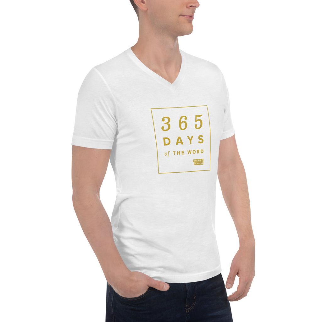 Camiseta con cuello en V "365 Días de la Palabra" / La Biblia en un Año