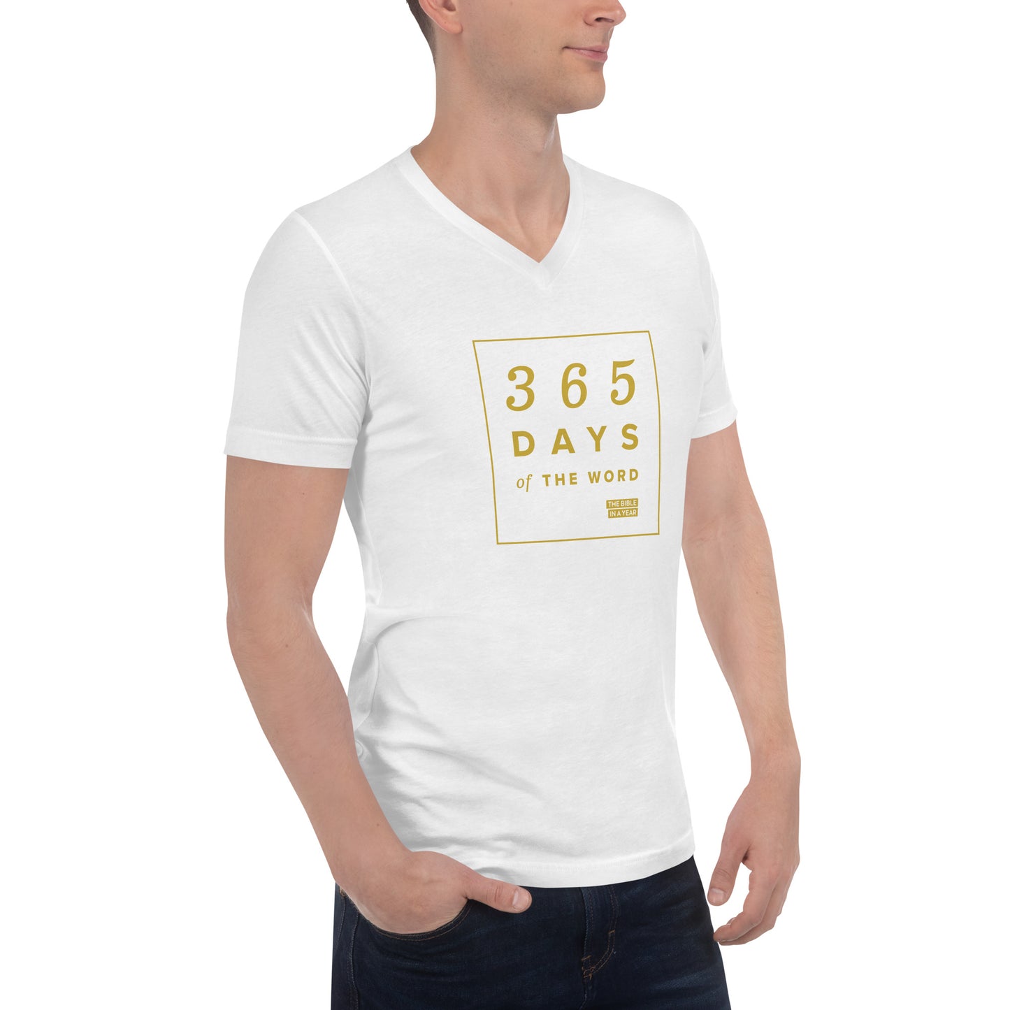 365 Days of the Word Bible in a Year Unisex V-Neck T-Shirt