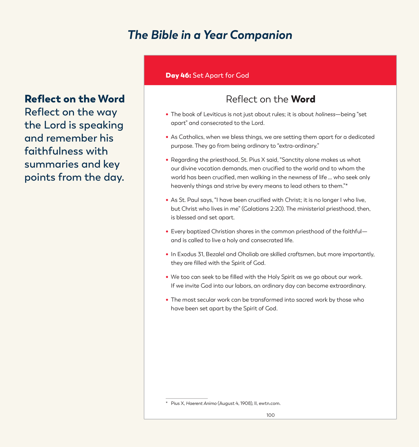 The Bible in a Year Companion, Volume I