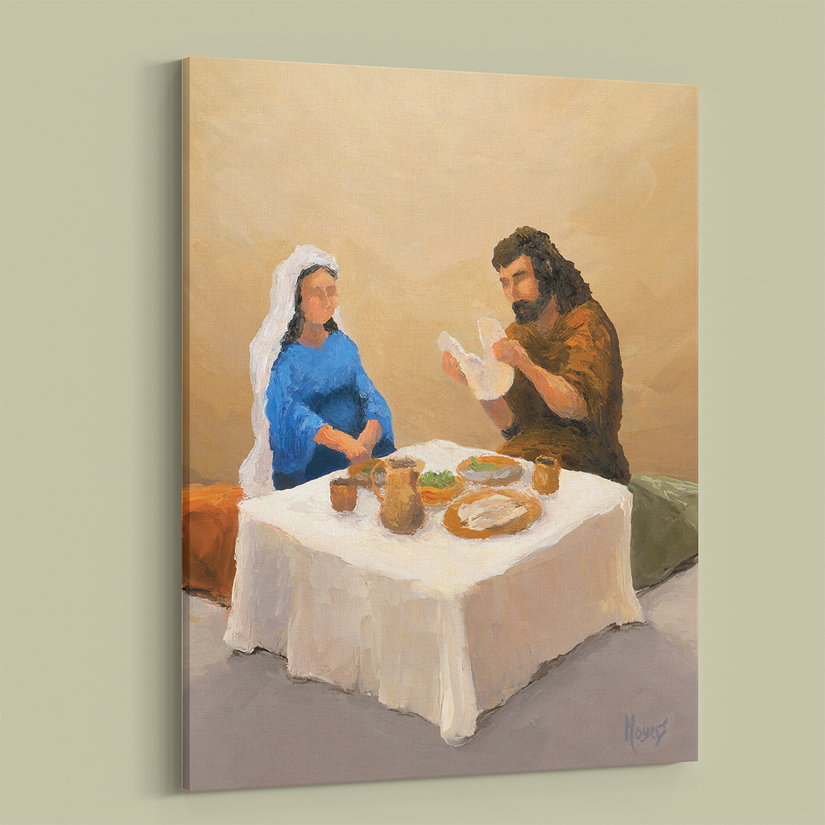 Rejoice! Fine Art Canvas Prints: Breaking Bread