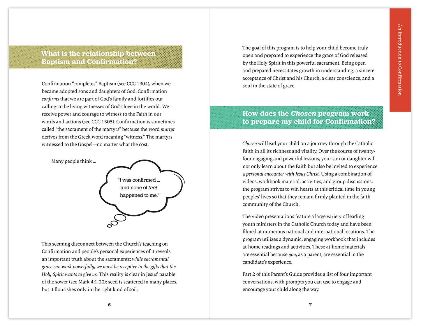 Chosen: Your Journey to Confirmation, Parent's Guide