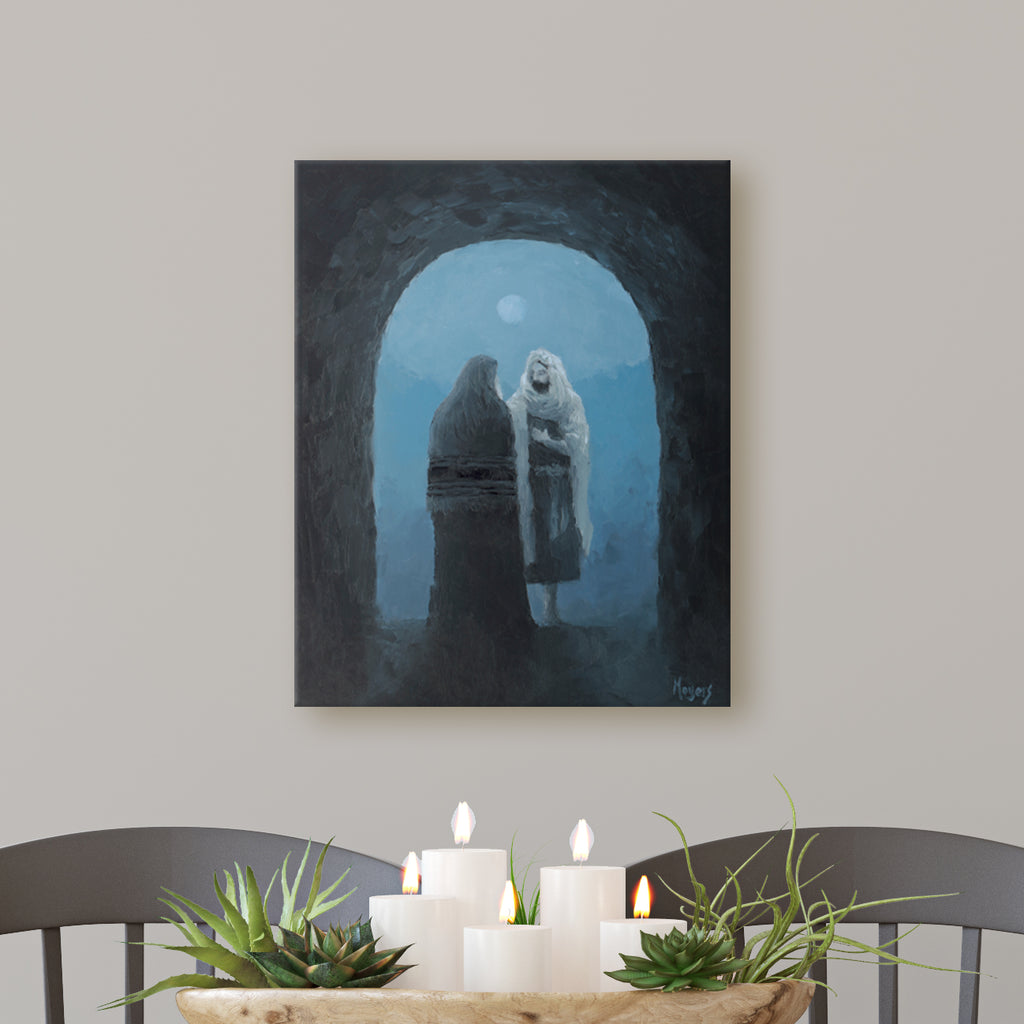 The Ascension Lenten Companion Impresiones en lienzo de bellas artes: Cristo y Nicodemo