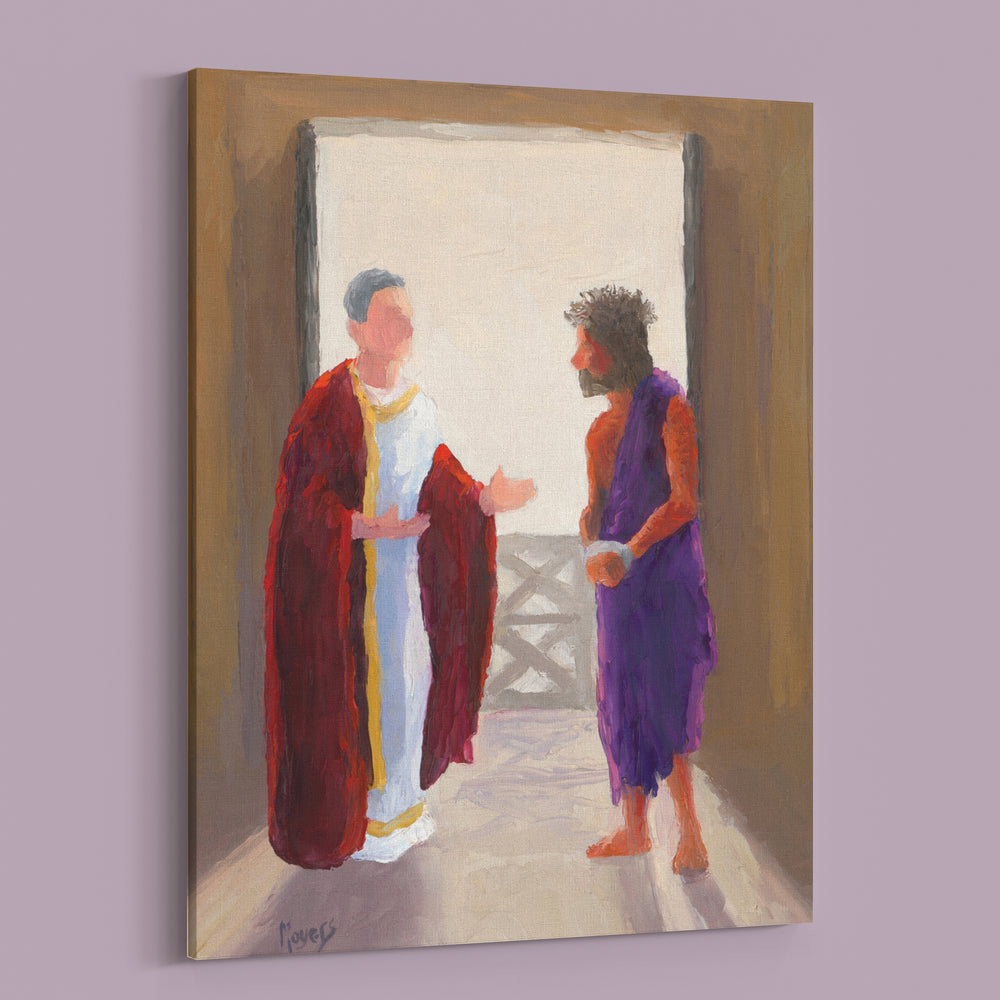 The Ascension Lenten Companion Fine Art Canvas Prints: Christ and Pilate