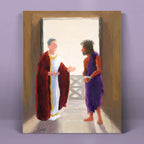 Las láminas de arte de Cuaresma de Ascension: Cristo y Pilato
