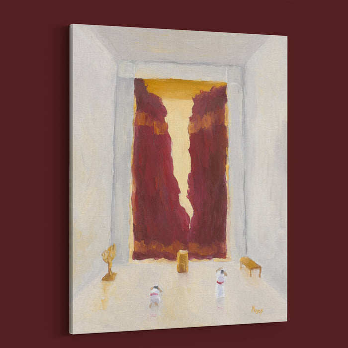 The Ascension Lenten Companion Fine Art Canvas Prints: Curtain Torn