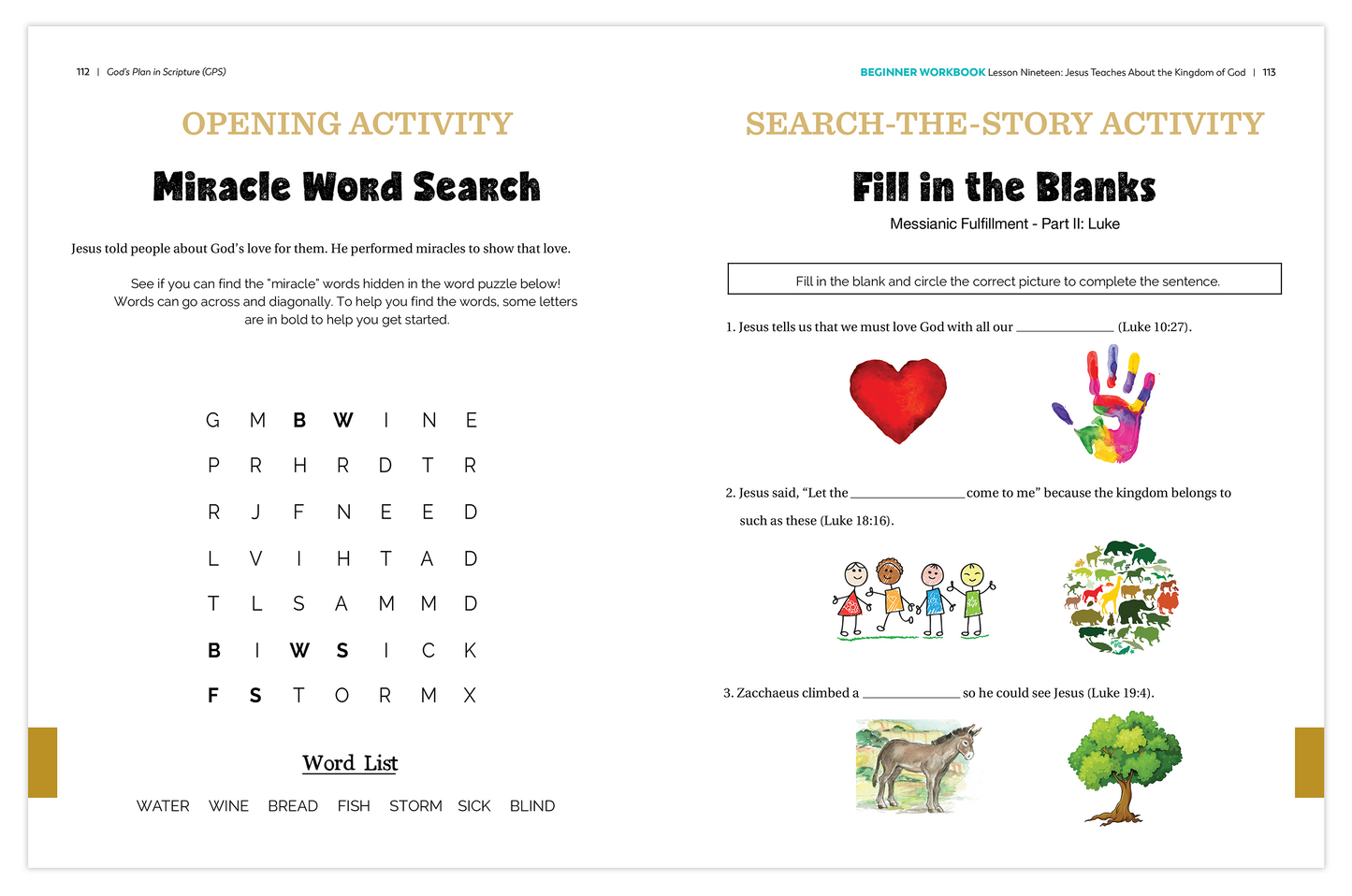 God's Plan in Scripture (GPS) Beginner Workbook