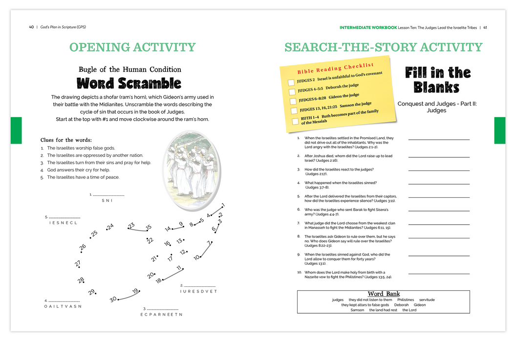 God's Plan in Scripture (GPS) Intermediate Workbook