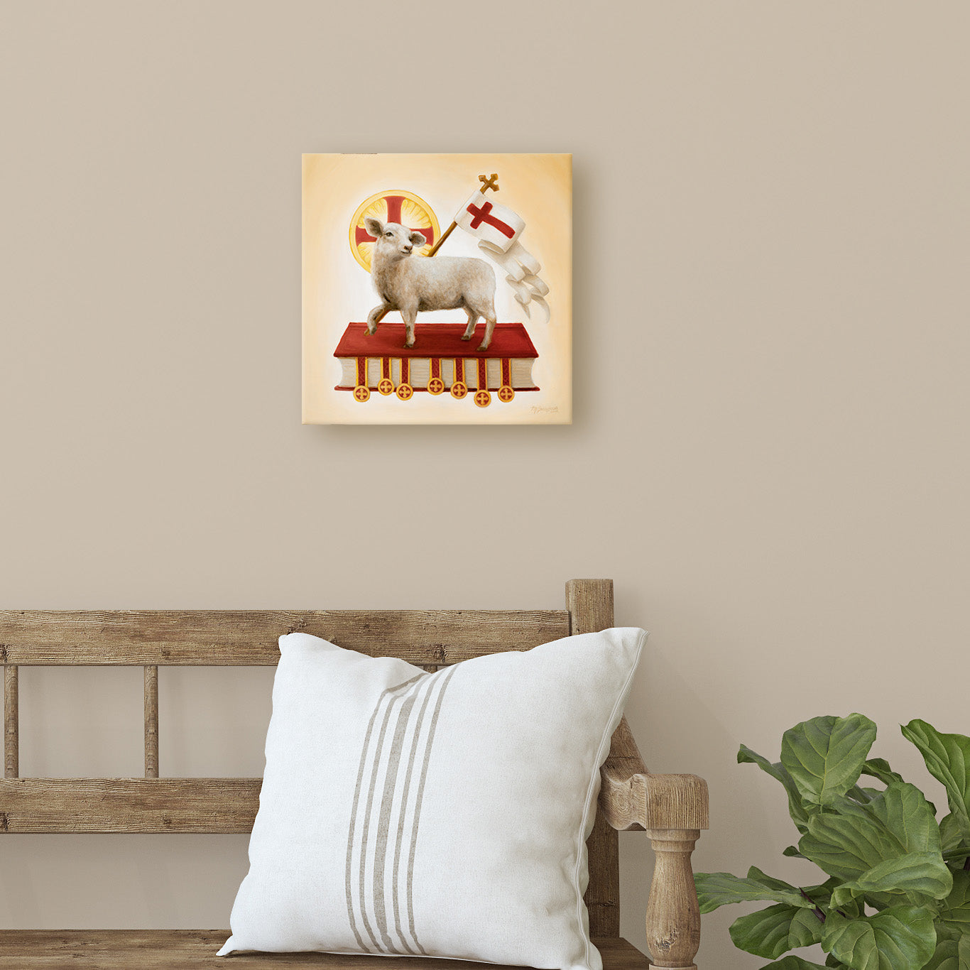 Canvas Print - Agnus Dei The Lamb of God (12x12)