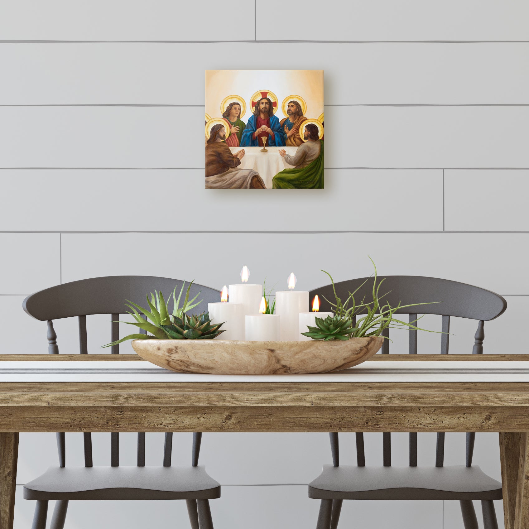 Lienzo decorativo - La Última Cena (30x30 cm)