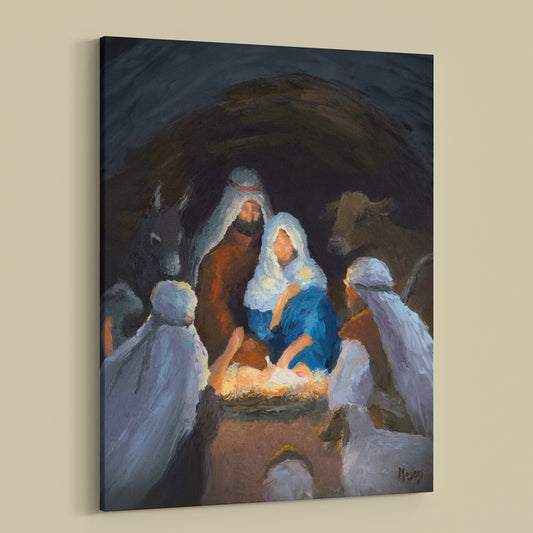 Rejoice! Fine Art Canvas Prints: Let Us Adore Him