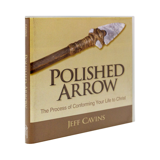 The cd case for Polished Arrow: The Process of Conforming Your Life to Christ by Jeff Cavins and Ascension, featuring an arrow on the cover.