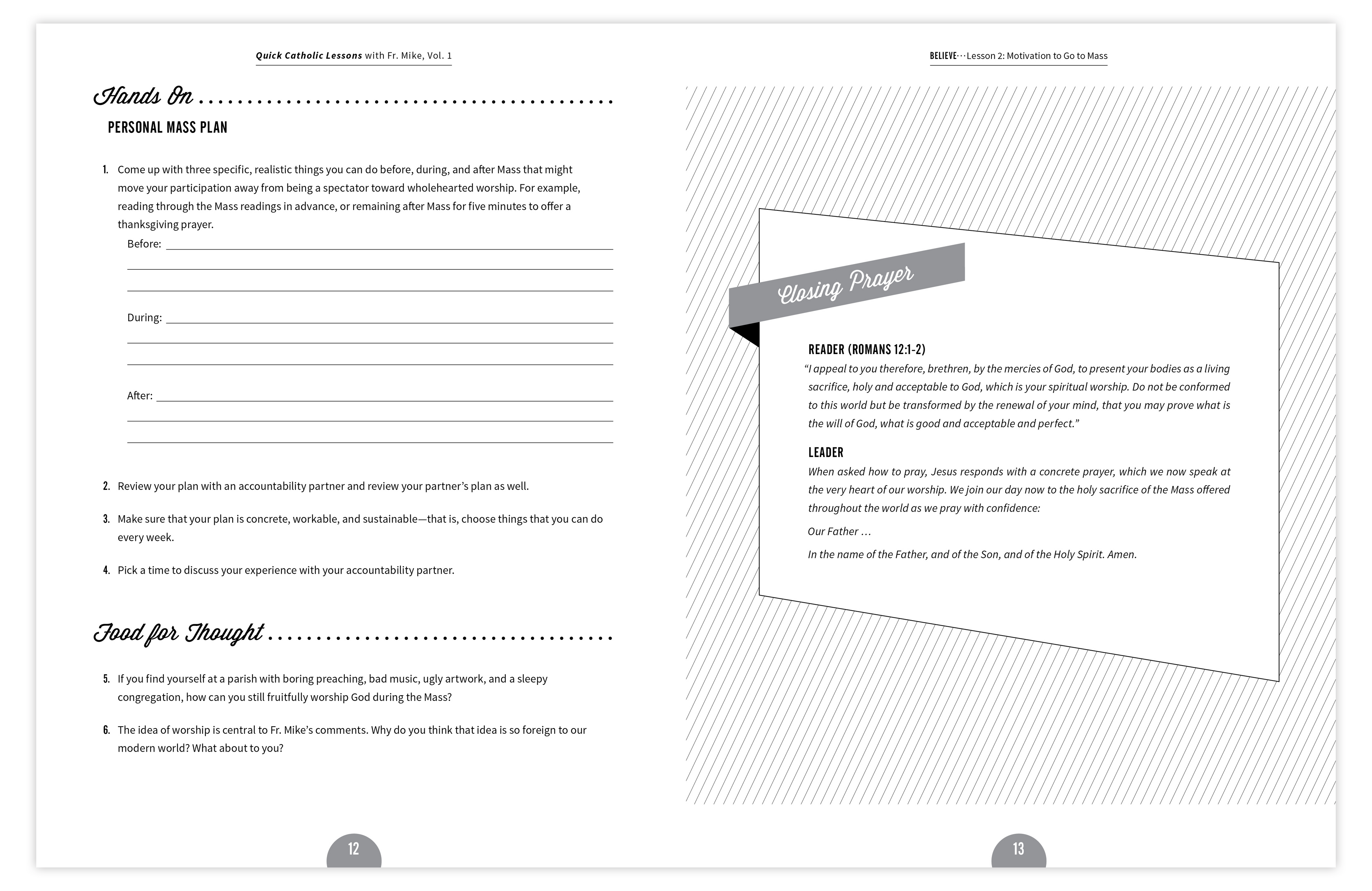 Quick Catholic Lessons with Fr. Mike: Vol. 1, Workbook Set with Digital Access