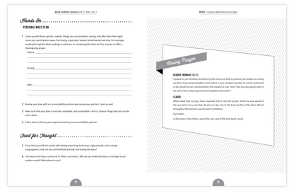 Quick Catholic Lessons with Fr. Mike: Vol. 1, Workbook Set with Digital Access