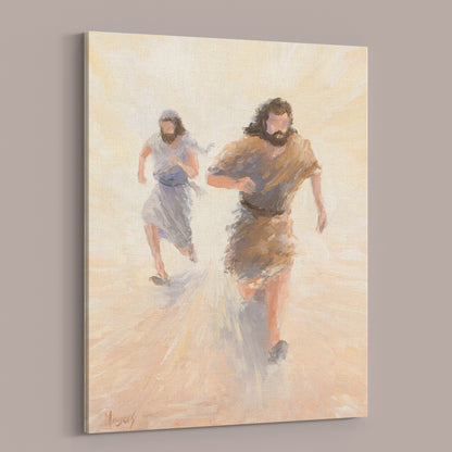 The Ascension Lenten Companion Fine Art Canvas Prints: Race to the Tomb