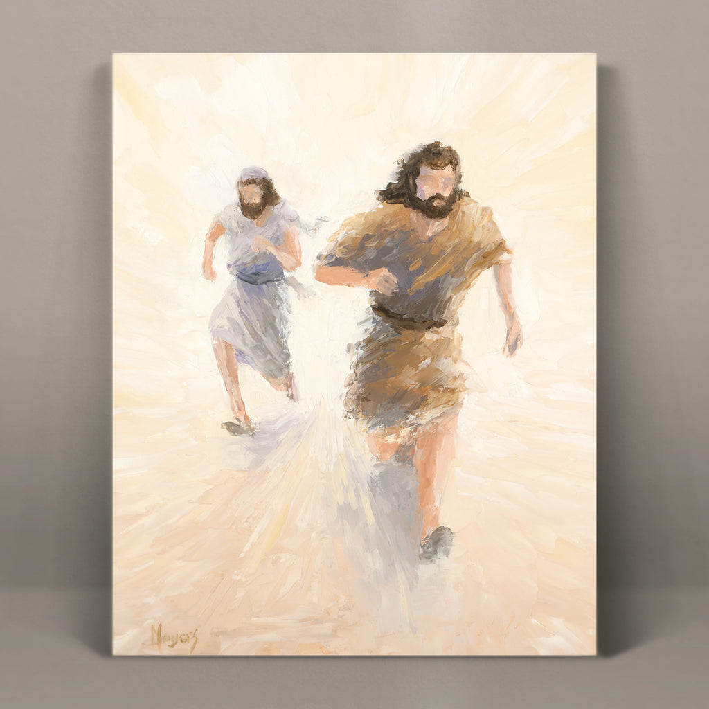 Las Láminas de Arte del Compañero de Cuaresma de Ascension: Carrera al Sepulcro