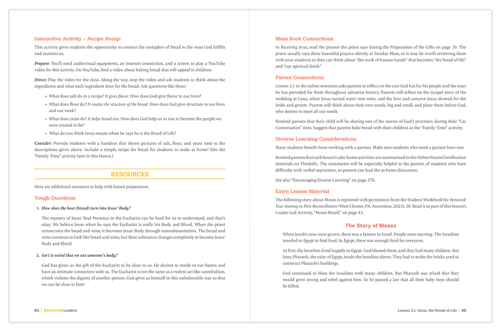 Received First Edition: Your Journey to First Communion Leader's Guide (Includes Online Leader's Access)