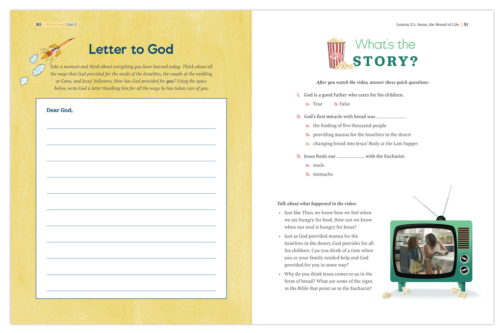 Received Second Edition: Your Journey to First Communion Student Workbook only