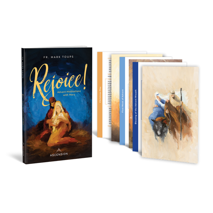 Rejoice! Advent Meditations with Mary Journal and Advent Prayer Cards Bundle