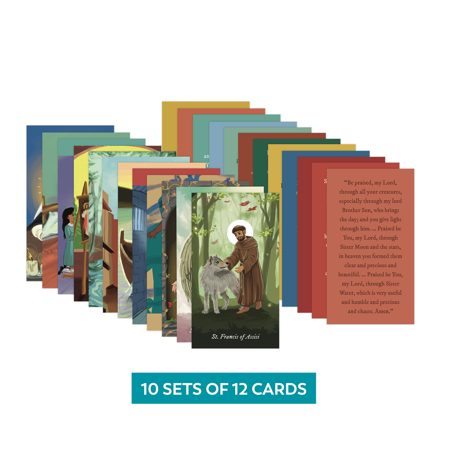 Renewed Saint Prayer Cards (10 Sets of 12 Cards)