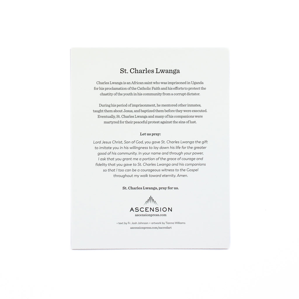 St. Charles Lwanga Prayer Cards (Pack of 10)