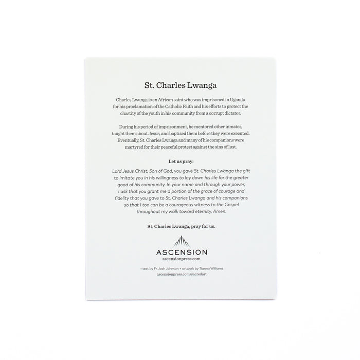 St. Charles Lwanga Prayer Cards (Pack of 10)