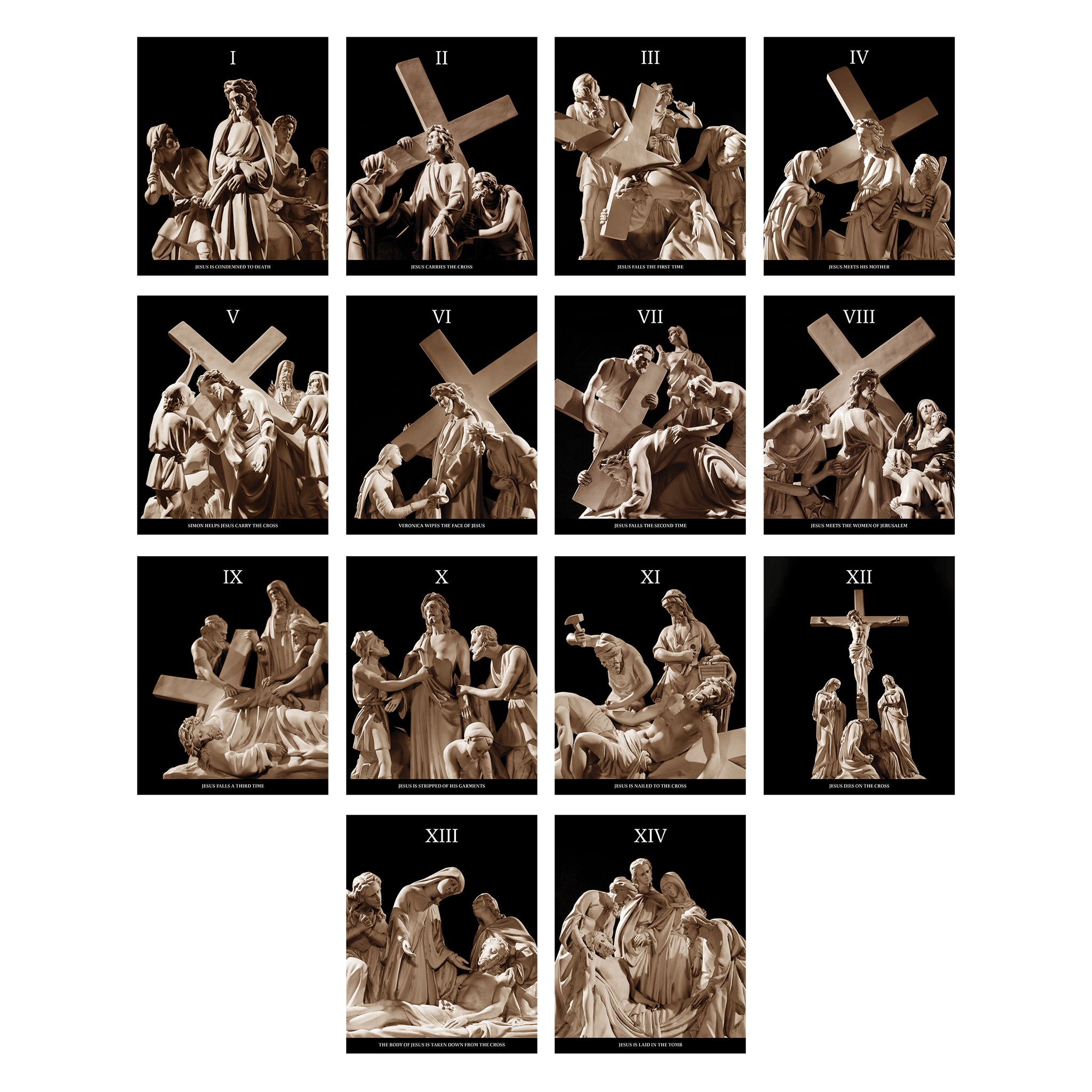 El Via Crucis, Juego de Láminas