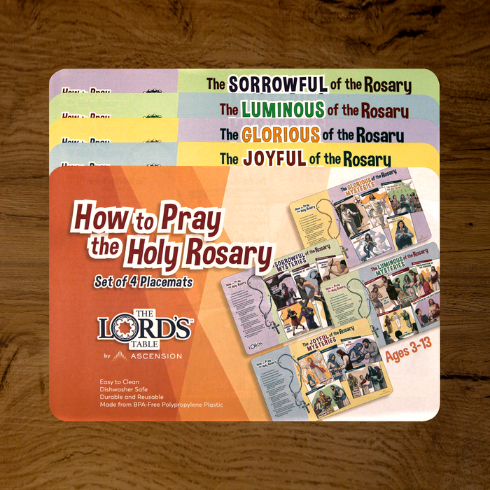 How to Pray the Holy Rosary Placemats (Set of 4)