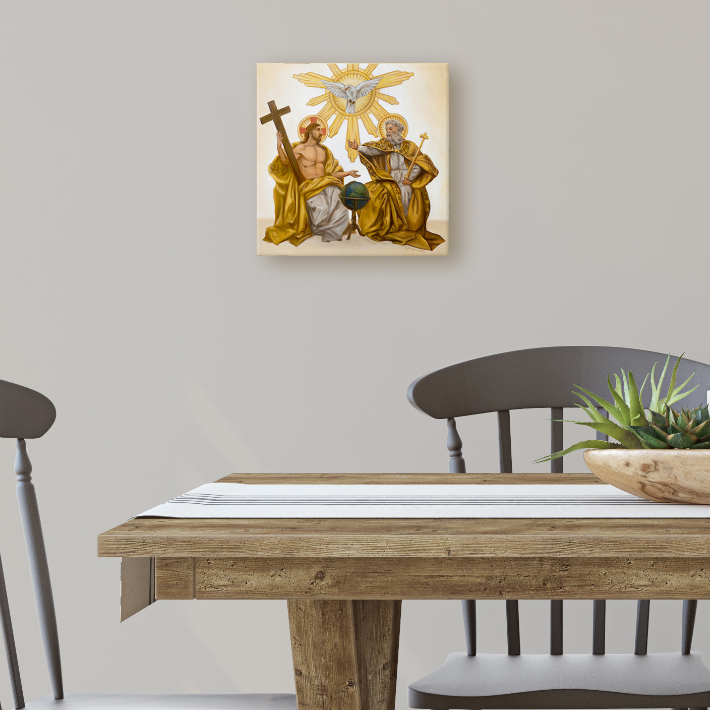 Impresión en lienzo - La Santísima Trinidad (30x30 cm)