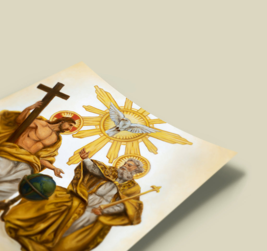 Grabado de Bellas Artes - La Santísima Trinidad (30x30 cm)